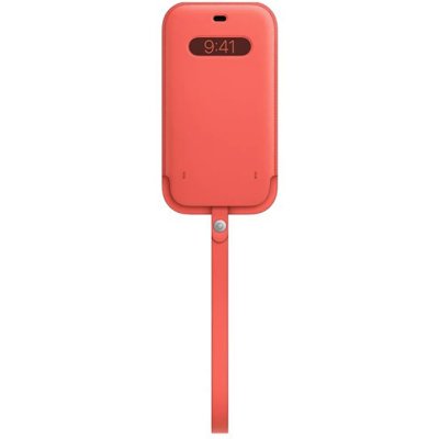 APPLE  Sacoche en cuir MagSafe iPhone 12 Pro Max - Pink Citrus