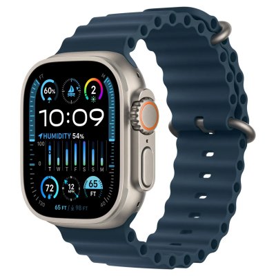 APPLE  Watch Band - Ocean Band Extension - 49&nbsp;mm - Bleu - Regular