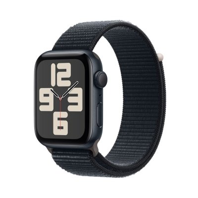 Apple Watch SE GPS, bo&icirc;tier en Aluminium Minuit de 44 mm avec boucle sport Minuit 