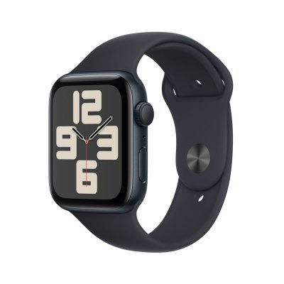 Apple Watch SE GPS, bo&icirc;tier en Aluminium Minuit de 44 mm avec bracelet sport Minuit M/L 