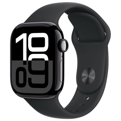 Apple Watch series 10 GPS + Cellular 42 mm Alu. Noir de jais B. Sport S/M