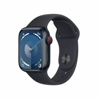 Apple Watch Series 9 4G 41mm Aluminium Minuit avec Bracelet Sport Minuit (S/M)