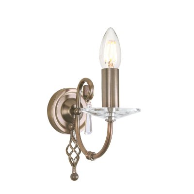 ELSTEAD Applique Aegean, laiton antique et verre, 1 ampoule