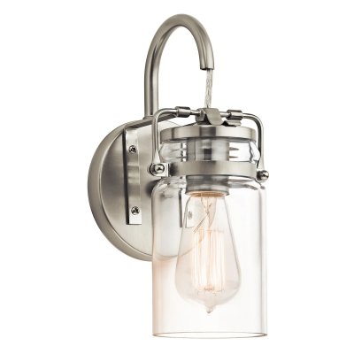 KICHLER Applique Brinley, nickel bross&eacute;, verre