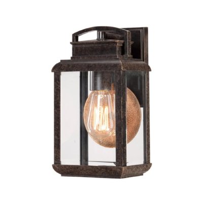 QUOIZEL Applique Byron, bronze et verre, petite
