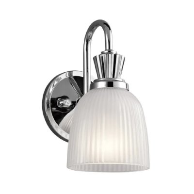ELSTEAD Applique Cora, chrome poli, verre, LED