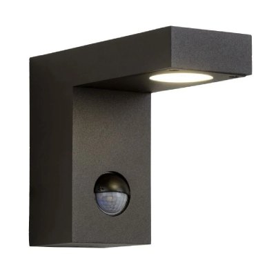 LUCIDE Applique cubique d&eacute;tecteur texas h12 cm led ip54 - noir