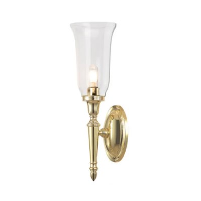 ELSTEAD Applique Dryden2, laiton poli et verre