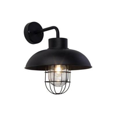 BRILLIANT Applique ext&eacute;rieure E27 max 60W noir Portland 