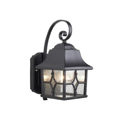ELSTEAD LIGHTING Applique Kent, aluminium noir et verre