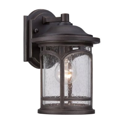 QUOIZEL Applique Marblehead, bronze palladien, verre, petit mod&egrave;le