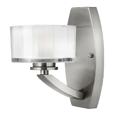 ELSTEAD LIGHTING Applique Meridian, nickel bross&eacute; et verre, 1 ampoule