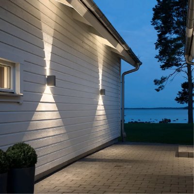KONSTSMIDE Applique murale Cremona LED - 2x3 W - anthracite - IP54