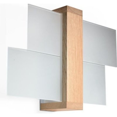 SOLLUX Applique murale FENIKS bois/verre bois naturel 1 ampoule