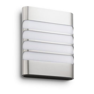 PHILIPS Applique murale LED myGarden Raccoon Lumi&egrave;re blanche et chaude Inox