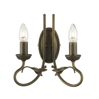 ELSTEAD Applique Olivia, noir / or, 2 ampoules