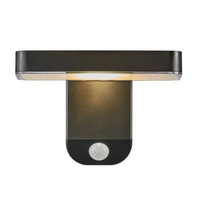 NORDLUX Applique solaire led rectangulaire noire avec d&eacute;tecteur de mouvement