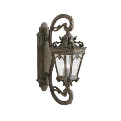 KICHLER Applique Tournai 96 cm, fonte d'aluminium et verre, grande