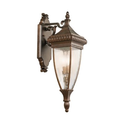 KICHLER Applique Venetian Rain, bronze bross&eacute; et verre, moyenne