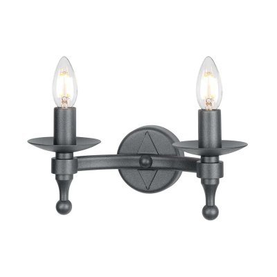 ELSTEAD Applique Warwick, graphite, 2 ampoules