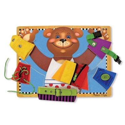MELISSA & DOUG Apprendre, boutonner, lacer, fermer