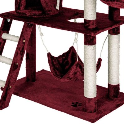 HELLOSHOP26 Arbre &Agrave; Chat 141 Cm Rouge Bordeaux  3708104