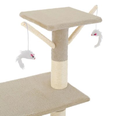 HELLOSHOP26 Arbre &Agrave; Chat 142 Cm Beige  3708072