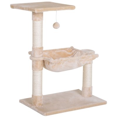 PAWHUT Arbre &agrave; chat 3 griffoirs, plateforme, hamac et boule suspendue