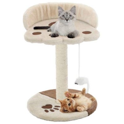 VIDAXL Arbre &agrave; chat avec griffoir en sisal 40 cm Beige et Marron