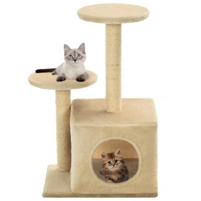 VIDAXL Arbre &agrave; chat avec griffoir en sisal 60 cm Beige  - Beige