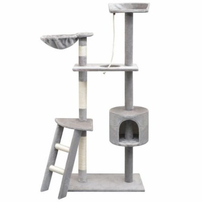VIDAXL Arbre &agrave; chat avec griffoirs en sisal 150 cm Gris  - Gris