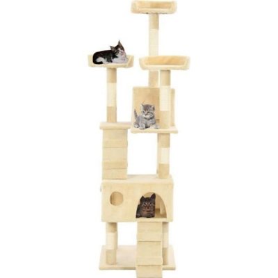 VIDAXL Arbre &agrave; chat avec griffoirs en sisal 170 cm Beige  - Beige