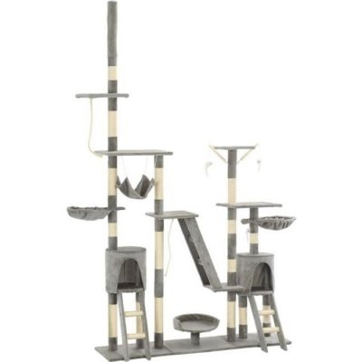 VIDAXL Arbre &agrave; chat avec griffoirs en sisal 230-250 cm Gris  - Gris