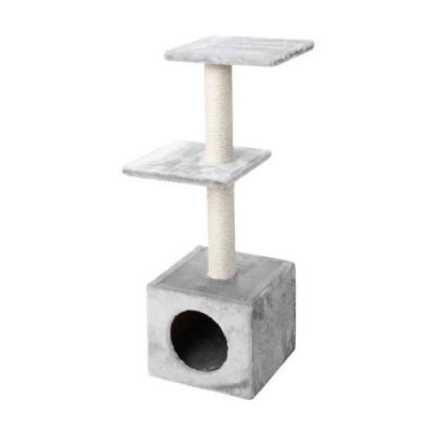 EBI Arbre &agrave; chat classique Palazzo 30x30x90 cm Gris  Grey