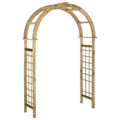 VIDAXL Arche avec treillis Bois de pin vert impr&eacute;gn&eacute;