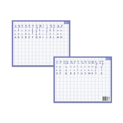 Ardoise rigide effa&ccedil;able &agrave; sec Alphabet ET Seyes 21 x 26,5 cm