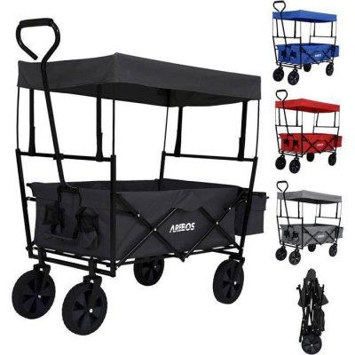 AREBOS  - Chariot &agrave; main Chariot &agrave; main de toit pliable Chariot d'&eacute;quipement Noir - Noir