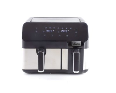 ARDES ARFRYA03D friteuse Double 9 l Autonome Friteuse d'air chaud Noir, Acier inoxydable - 