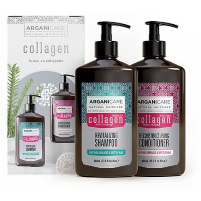 ARGANICARE  - Coffret Duo Shampooing + Apr&egrave;s-shampooing Collag&egrave;ne