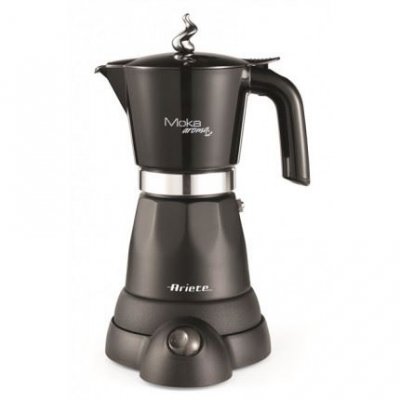 ARIETE  CAFETERA ELECTRICA NEGRA MOKA AROMA 6/4 TAZAS (1368/01 czarny)