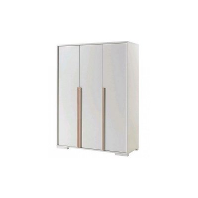 Armoire blanche London &agrave; 3 portes, r&eacute;alis&eacute;e en agglom&eacute;r&eacute;.