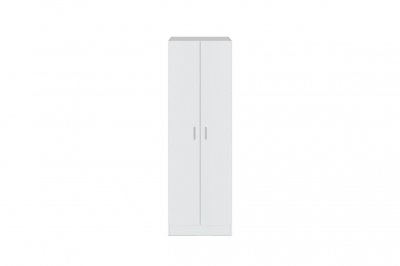 Armoire de rangement LISON 2 portes L58,5cm x H180cm - Blanc
