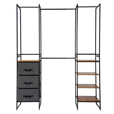 Armoire dressing modulable - 6 pi&egrave;ces - Livraison gratuite - Marron