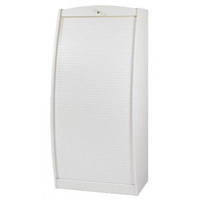 Armoire informatique galb&eacute;e 80 cm - coloris: blanc PARIS580BL