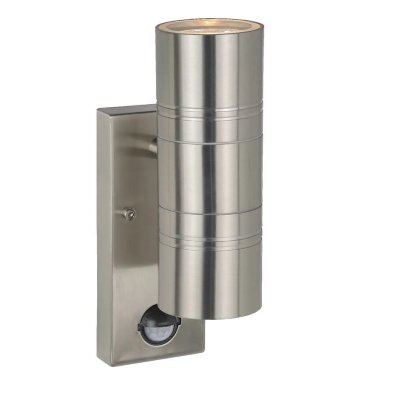 LUCIDE ARNE LED-Applique d'ext&eacute;rieur avec D&eacute;tecteur 2 lumi&egrave;res M&eacute;tal H22,5cm