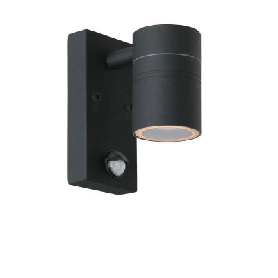 LUCIDE ARNE LED-Applique d'ext&eacute;rieur avec D&eacute;tecteur M&eacute;tal H16cm Noir 