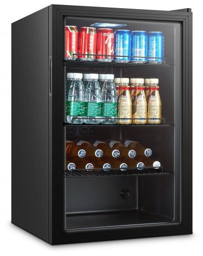  Arri&egrave;re Bar R&eacute;frig&eacute;r&eacute; Vitr&eacute; Noir - 115 Litres  - Combisteel