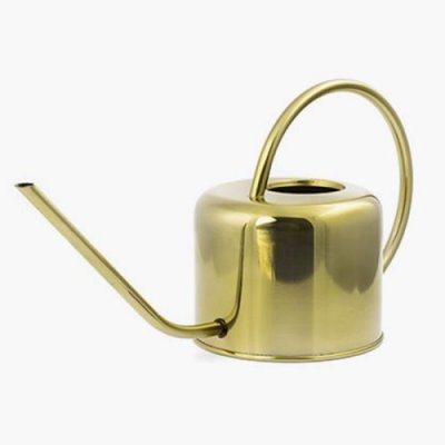 KIKKERLAND Arrosoir vintage dor&eacute; en inox 1,2 litres