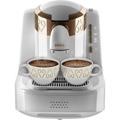 ARZUM  Okka Machine &agrave; Expresso Moka Blanc, cuivre