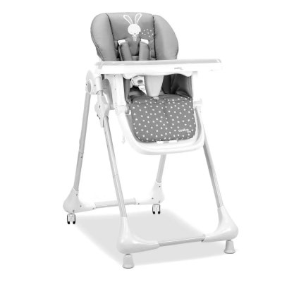  Asalvo - 19622 - Chaise haute avec roues Baby Rabbit Gris